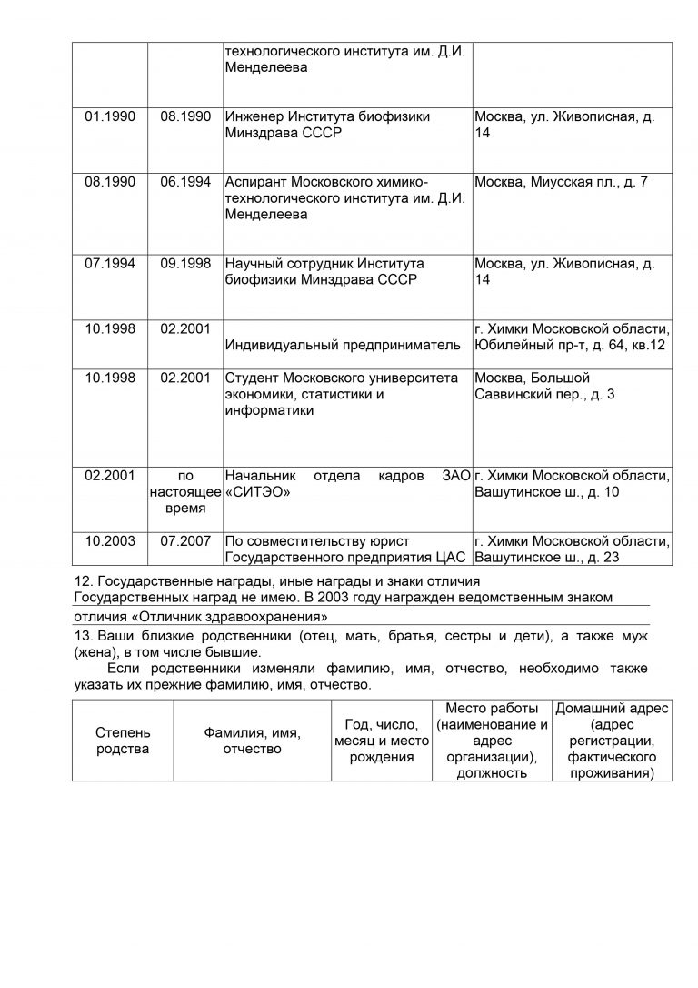 Анкета клиента по 115 фз образец заполнения